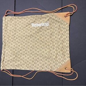 Timberland Tan and Brown Drawstring Bag NWOT